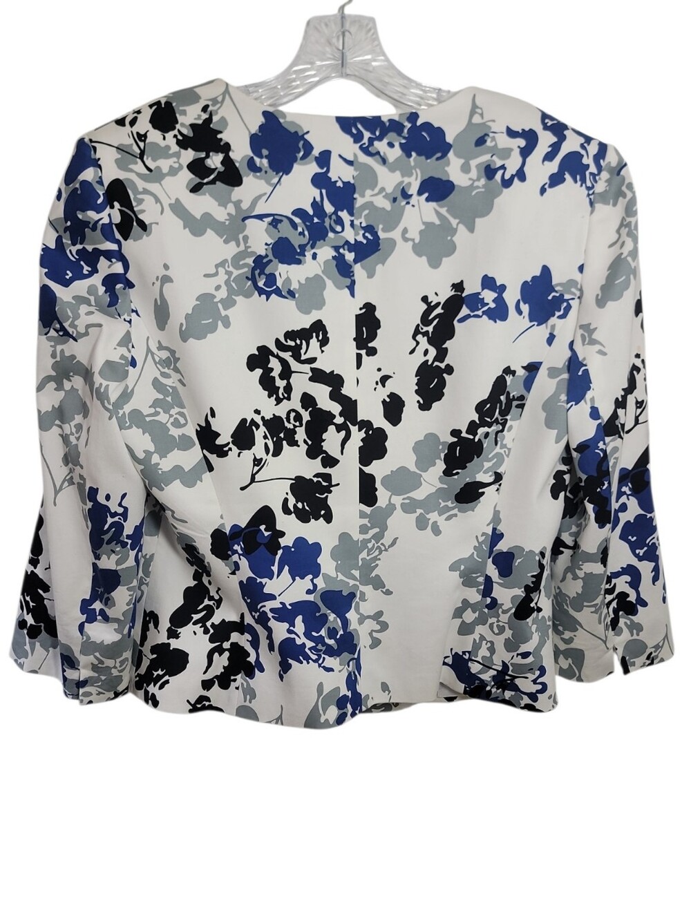 Tahari Arthur S. Levine floral single button blazer women size 14 3/4 sleeve - Picture 2 of 7